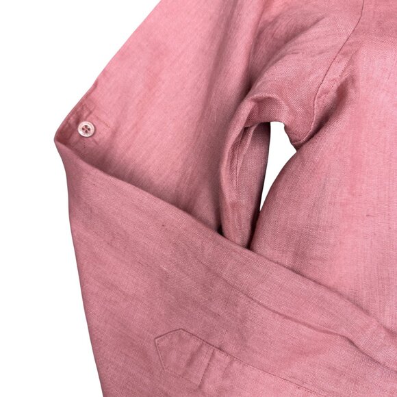 EUC Women's RALPH LAUREN Relaxed Fit Linen Roll Tab-Sleeve Shirt | Size L - Picture 7 of 13